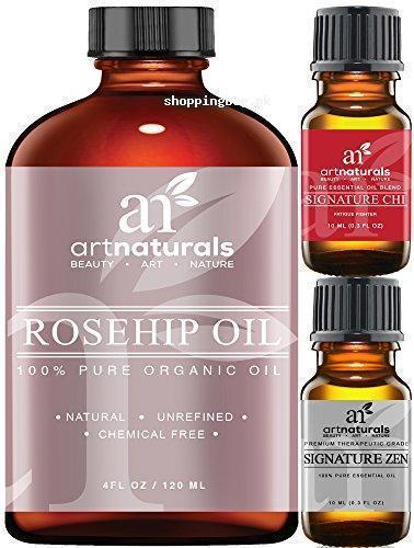 Rosehip Seed Oil by ArtNaturals for Dry Skin, Fine Lines & Scars