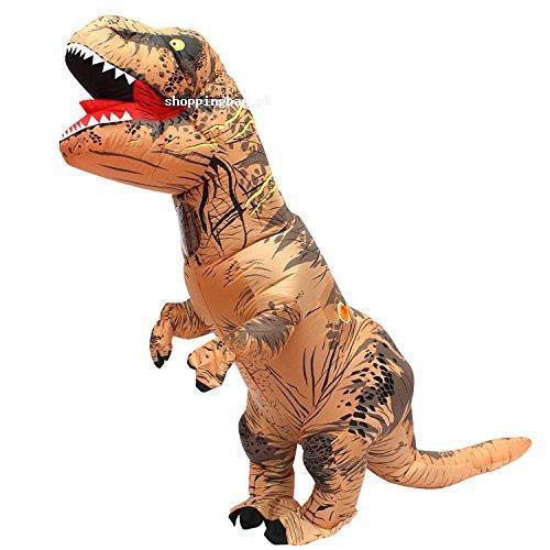 BIGPETS Trex Dinosaur Halloween Costume for Adult (Brown)