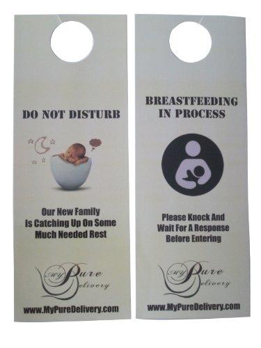 Breastfeeding in Process & Do Not Disturb Door Hanger Maternity Gift