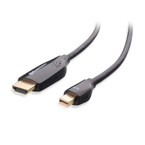 Cable Matters Gold Plated Mini DisplayPort to HDMI Cable in Black Color