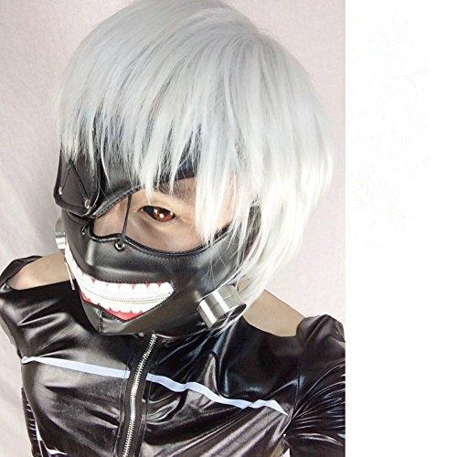 Cosplay Tokyo Ghoul Kaneki Ken Adjustable Zipper Masks PU Leather Cool Mask