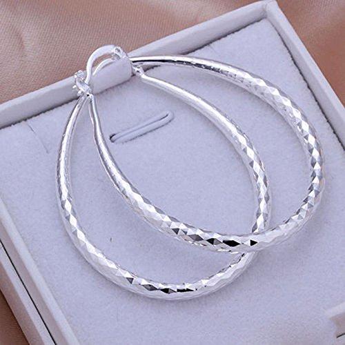 One Pair Silver Plated Twinkle Eardrop Vogue Snake Belly Earrings U Hoop Stunning Earring Ear Stud