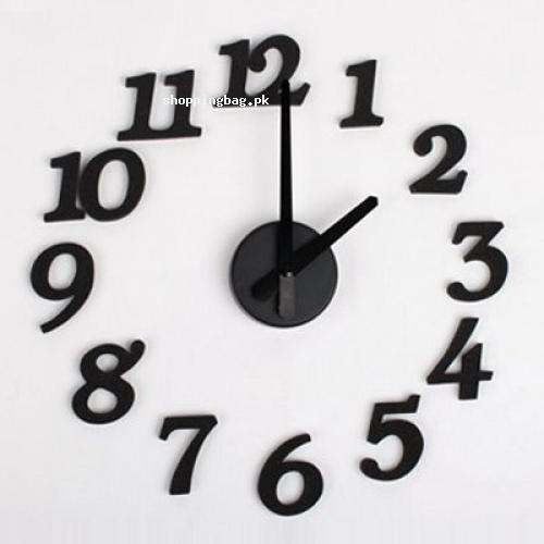 DIY Digit Wall Sticker Clock Online Shopping in Pakistan