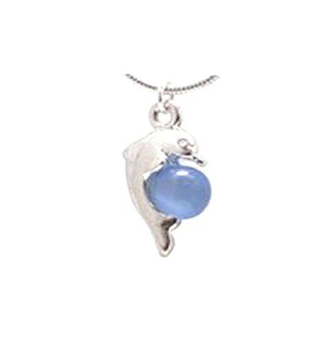 Merchandising Animal Crystal Pendant Necklace with Gift Box Dolphin