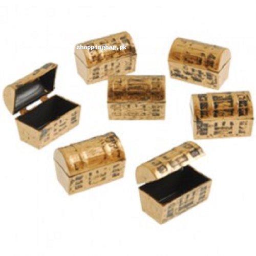 Mini Pirate Gold Toy Treasure Chests 12 Pieces