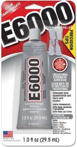 E6000 Adhesive with 3 precision tips plus a precision tip cap