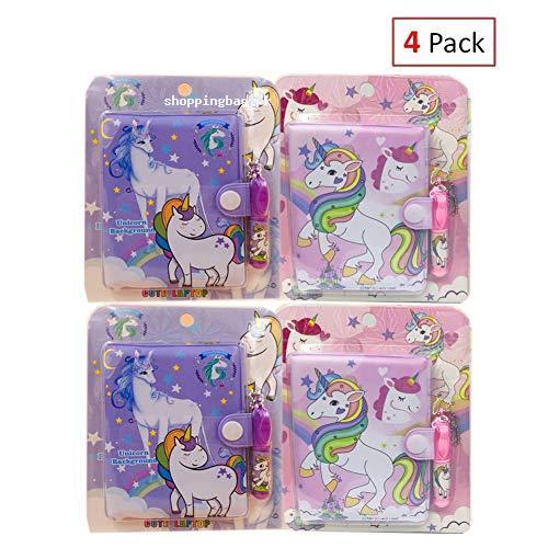 EIXJA 4 Pack Unicorn Notepad and Pen Set