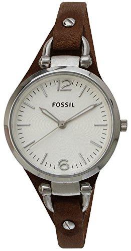 Fossil Women's Georgia Three Hand Tan Leather Strap Watch