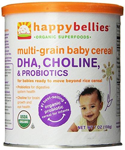 Baby Cereal with DHA Choline & Probiotics, Multigrain From Happy Bellies