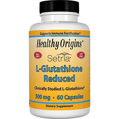 Healthy Origins Setria L-Glutathione Amino Acid 500 mg, 60 Capsules