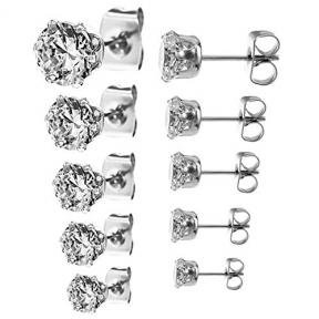 Stainless Steel Stud Earring Set