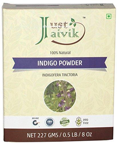 Just Jaivik Indigo Hair Color Powder Indigofera Tictoria to Color hair dark brown to black