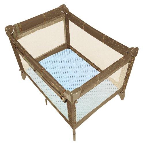 Kushies Play Pen Playard Fitted Sheet in Blue Dots Available For Online Shopping in Lahore