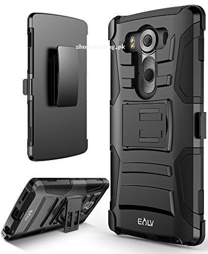 LG V10 Dual Layer Armor Case with Belt Swivel Clip