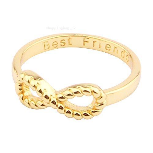 Gold Plated Friendship Infinity Finger Ring
