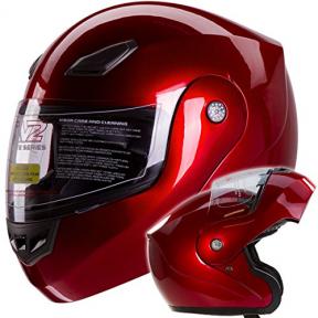 Metallic Wine Red Motorcycle Helmet Shopping in Pakistan