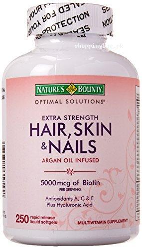 Nature's Bounty 5000 mcg of Biotin Extra Strength Supplement for Hair Skin & Nails