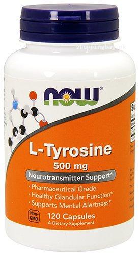 NOW L-tyrosine for Mental Alertness (120 Capsules of 500mg)