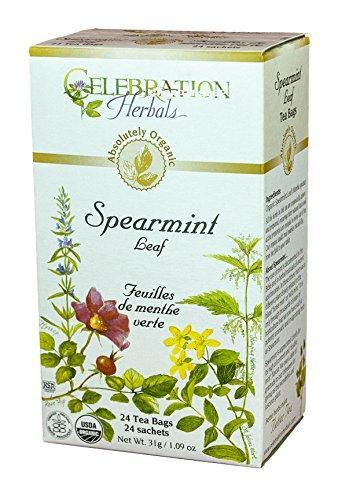 Celebration Herbals Organic Spearmint Leaf Tea 24 Tea Bags