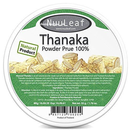 Pure Thanaka Face Powder for Dark Spot, Skin Whitening & Anti-Acne + Aging