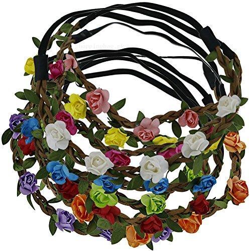 Rose Floral Headbands For Girls