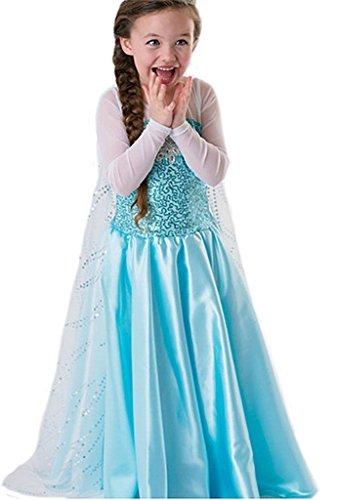 ReliBeauty Princess Elsa Fancy Dress For Age 7