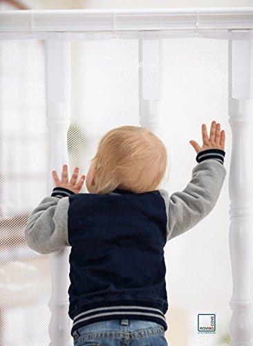Roving Cove Indoor Balcony and Stairway Safety Net for Kids