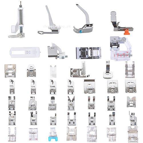 Sewing Machine Presser Feet Set 42 Pcs for Brother, Babylock, Singer, Janome, Elna, Toyota, New Home, Simplicity, Necchi, Kenmore, and White Low Shank Sewing Machines