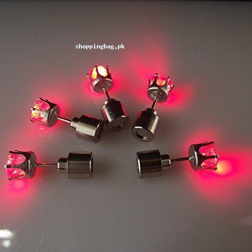 Blinking LED Earrings Studs