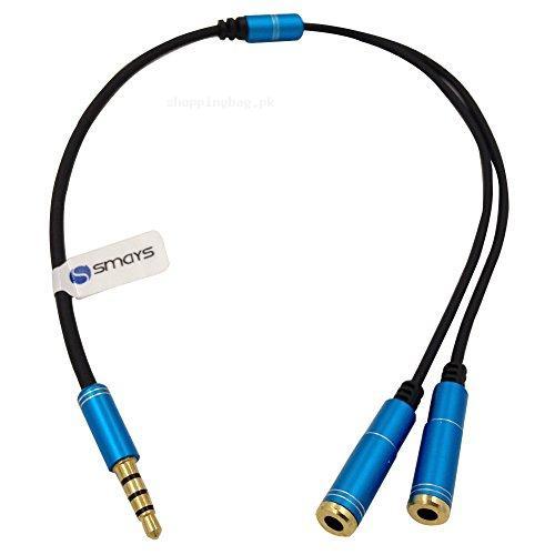 Smays Audio Jack Splitter Cable Extension Earphone 4-Conductor