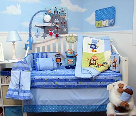 SoHo Mechanical Heros Baby Crib Nursery Bedding Set