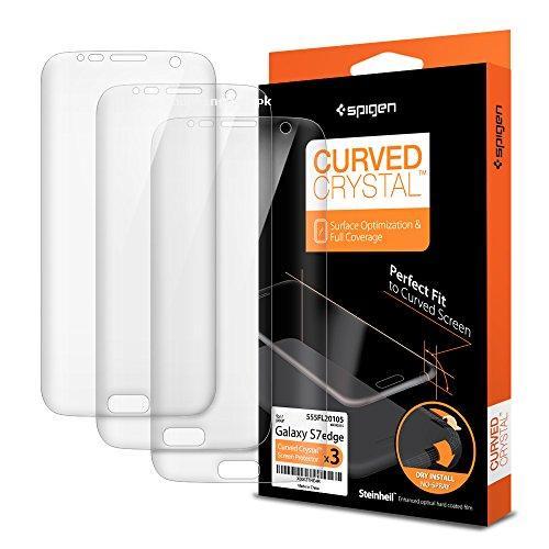 Spigen Galaxy S7 Edge Curved Crystal Screen Protector with Crystal Film