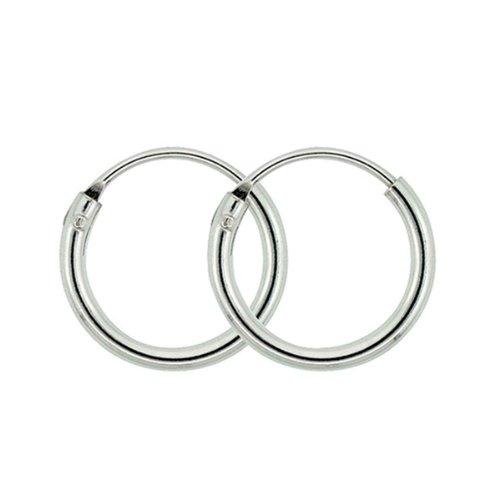 Sterling Silver Small Endless Hoop earrings for cartilage, Nose and lips