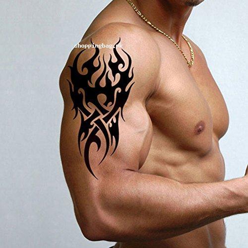 TAFLY Tribal Pattern Temporary Tattoo for Men (3 Sheets)