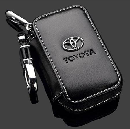 Toyota Black Leather Car Key Chain Wallet Bag