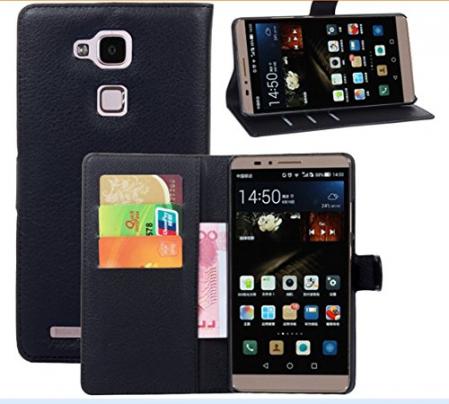 Blue Flip Leather Case Wallet for Huawei Ascend Mate 7