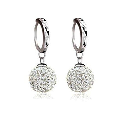 Stud Earring Full Rhinestone Ear Buckle Earrings Anti-allergic Women Girl Fashion Earring