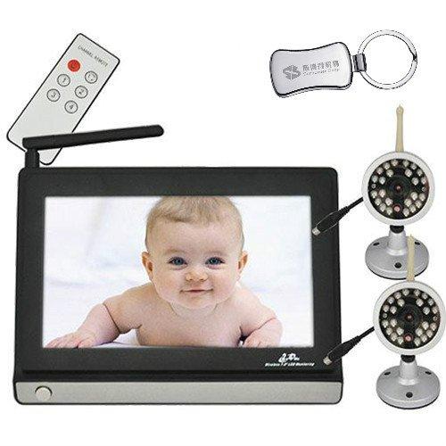 Wireless Video Baby Monitor with Two 2.4G CCTV Camera 7" TFT LCD Available For Shopping in Pakistan
