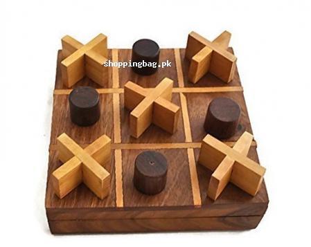 StarZebra Handmade Popular Wooden Tic Tac Toe Board