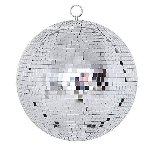Disco Light Round Mirror Ball with Hanging Ring - 8inch
