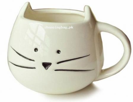 Moyishi Cute White Cat Coffee Mug