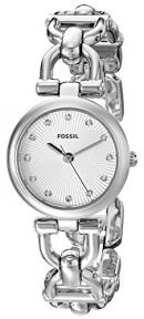 FossilWomens OliveThree Hand StainlessSteel Watch-Silver Tone