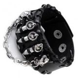 Punk Leather Cuff Wr…