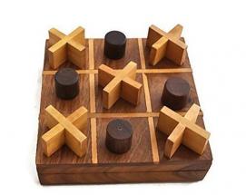 StarZebra Handmade Popular Wooden Tic Tac Toe Board