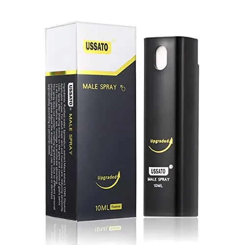 USSATO Desensitizing Male Delay Spray, Last Longer in Bed for Men - Better Maximized Sensation and Duration, Prolong Climax for Him, 0.34oz