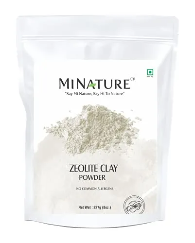 Zeolite Clay powder by mi nature | Zeolite clay | 227g(8 oz) | Absorbs excess oil | Skincare face masks, face scrubs, and body cleansers |Repair Damaged Hair | Vegan | 100% Natural Zeolite Clay powder by mi nature | Zeolite clay | 227g(8 oz) | Absorbs excess oil | Skincare face masks, face scrubs, and body cleansers |Repair Damaged Hair | Vegan | 100% Natural