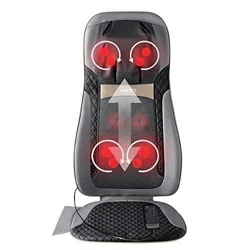 HoMedics Shiatsu Elite II Massage Cushion with Soothing Heat 2 Back Massage Styles, 3 Massage Zones, Spot Massage, Controller and Chair Straps HoMedics Shiatsu Elite II Massage Cushion with Soothing Heat 2 Back Massage Styles, 3 Massage Zones, Spot Massage, Controller and Chair Straps