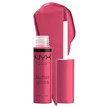 NYX PROFESSIONAL MAKEUP Butter Gloss, Non-Sticky Lip Gloss - Strawberry Cheesecake (Warm Pink) NYX PROFESSIONAL MAKEUP Butter Gloss, Non-Sticky Lip Gloss - Strawberry Cheesecake (Warm Pink)