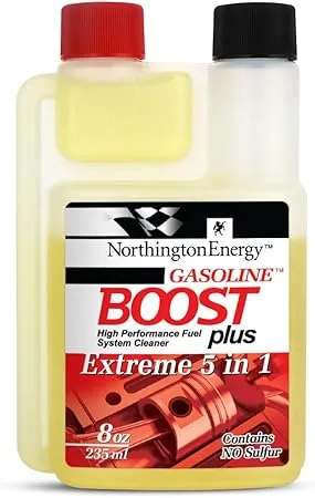 Gasoline Boost Plus 5-in-1 Fuel Injector Cleaner, 8oz Bottle Treats up to 200 Gallons of Fuels, Cleans Dirty Fuel Injectors, Increases MPG & Restores Engine Performance, No Sulfur, Made in USA Gasoline Boost Plus 5-in-1 Fuel Injector Cleaner, 8oz Bottle Treats up to 200 Gallons of Fuels, Cleans Dirty Fuel Injectors, Increases MPG & Restores Engine Performance, No Sulfur, Made in USA