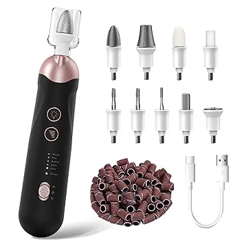 Professional Manicure Pedicure Kit, Cordless Electric Nail File Set, Rechargeable Pedicure Tools for feet, 5 Speeds Hand Foot Care Nail Drill for Thick Nail Toenail Cuticle Women Men Baby Pets Professional Manicure Pedicure Kit, Cordless Electric Nail File Set, Rechargeable Pedicure Tools for feet, 5 Speeds Hand Foot Care Nail Drill for Thick Nail Toenail Cuticle Women Men Baby Pets